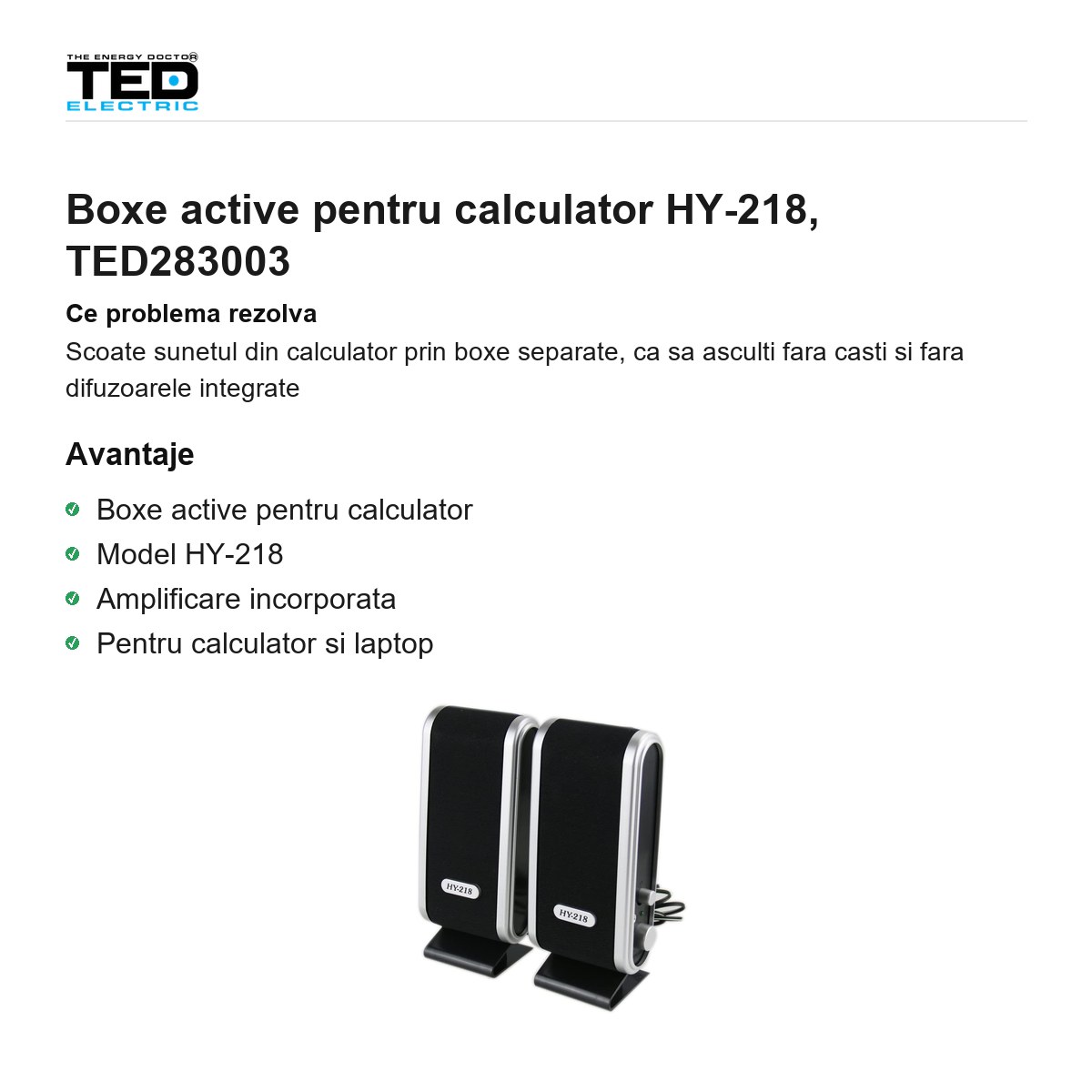Boxe active pentru calculator HY-218, TED283003 [1]