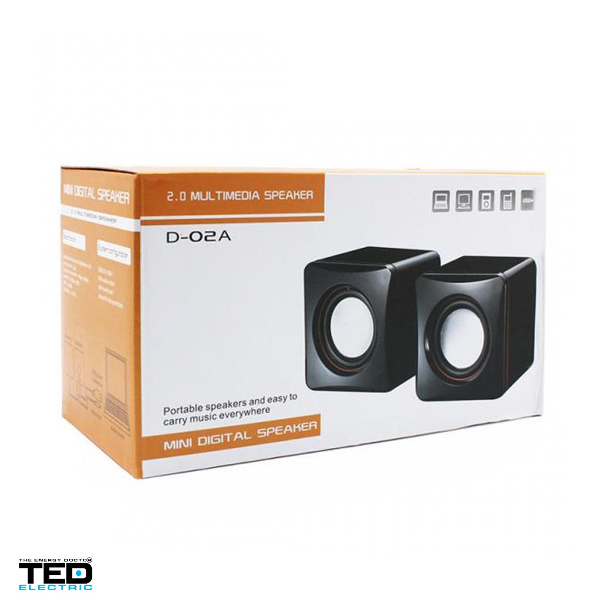 Boxe active mini pentru calculator E-101 / D-02A, alimentare USB, TED605419 [3]