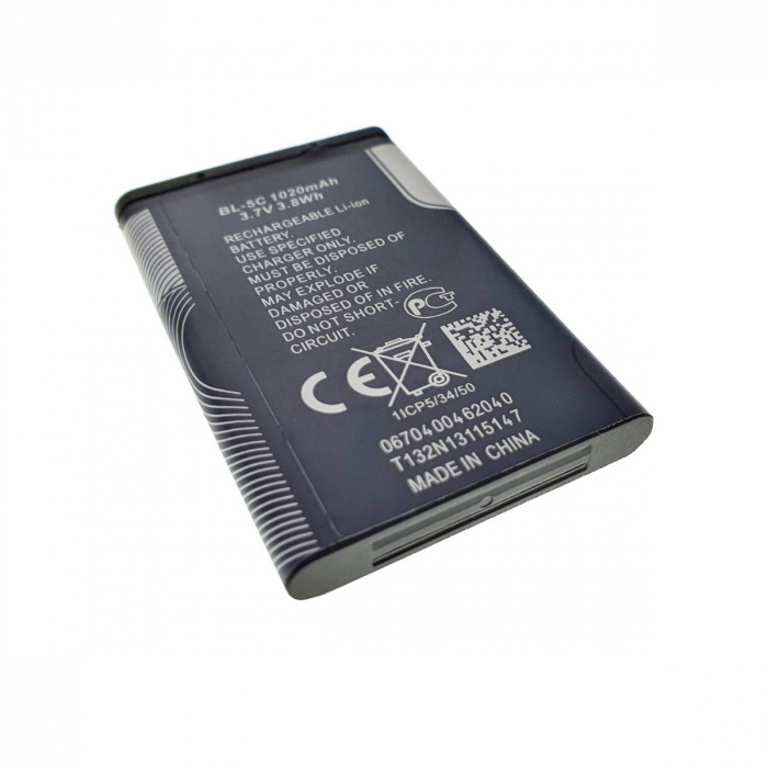 Acumulator Li-ion BL-5C, 1020mAh, 3.7V 3.8Wh, pentru dispozitive electronice [5]