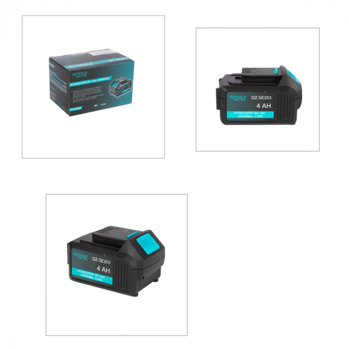 Acumulator Li-Ion universal, Detoolz DZ-SE203, 18V/4Ah [4]