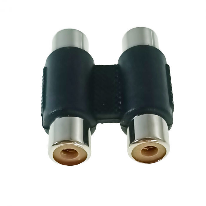 Adaptor audio 2xRCA mama la 2xRCA mama, Xtreme 02596, de prelungire si conectare, negru [1]