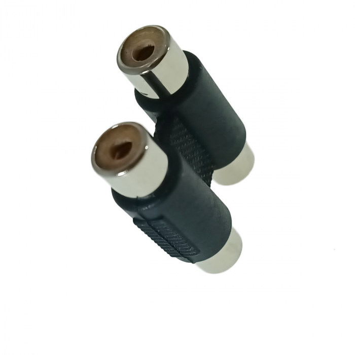 Adaptor audio 2xRCA mama la 2xRCA mama, Xtreme 02596, de prelungire si conectare, negru [2]