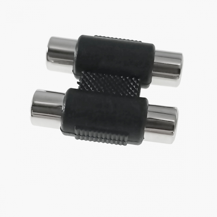 Adaptor audio 2xRCA mama la 2xRCA mama, Xtreme 02596, de prelungire si conectare, negru [3]