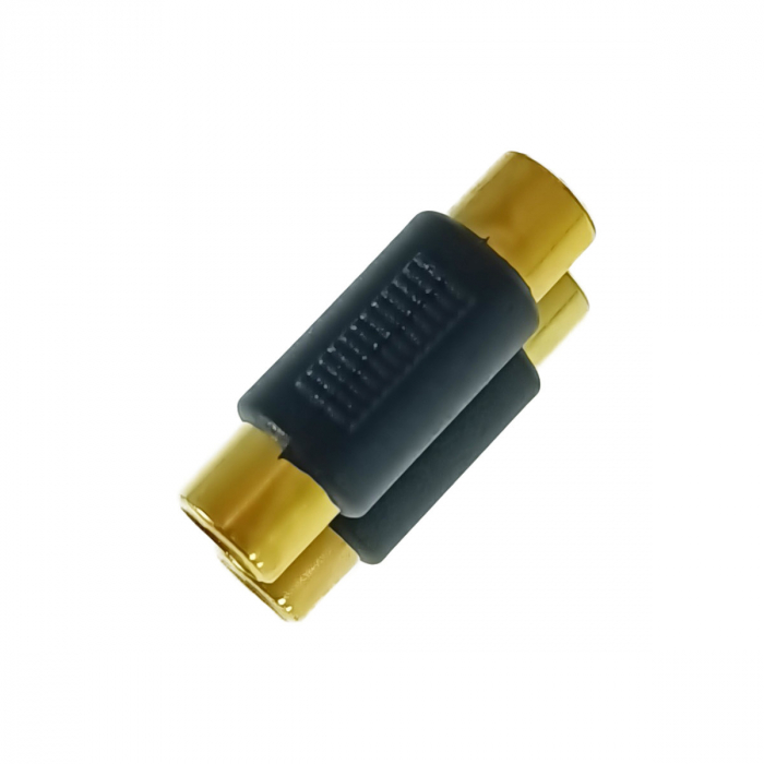 Adaptor audio 2xRCA mama la 2xRCA mama, Xtreme 02597, de prelungire si conectare, placat cu aur [3]