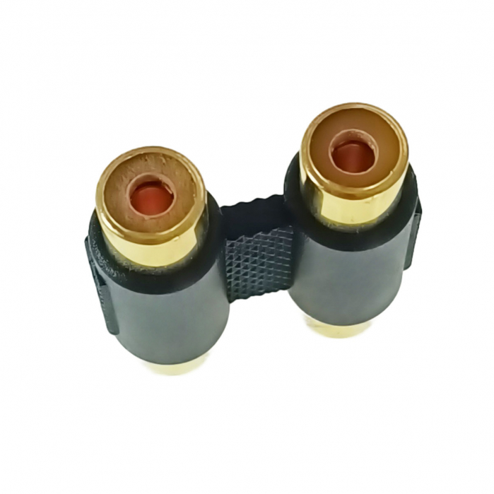 Adaptor audio 2xRCA mama la 2xRCA mama, Xtreme 02597, de prelungire si conectare, placat cu aur [2]