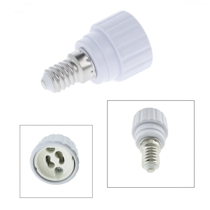 Adaptor bec pentru soclu E14 la GU10, FL-95983, alb [5]