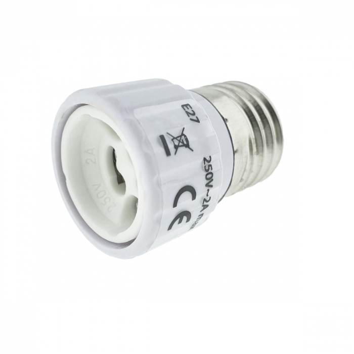 Adaptor bec pentru soclu E27 la GU10, FL-95982, alb [1]