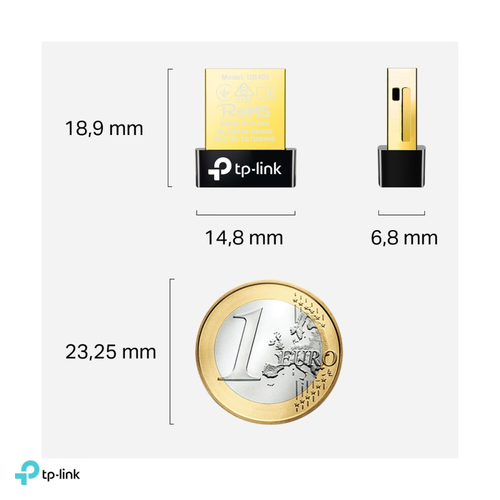 Adaptor Bluetooth 4.0 USB nano TP-Link UB400, BLE, pana la 7 dispozitive, raza 10 m, plug and play pe Windows 8 - 11, UB400 [4]