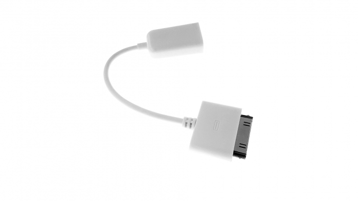 Adaptor compatibil cu Apple's 30 pin la conector USB tip A mama, alb [3]
