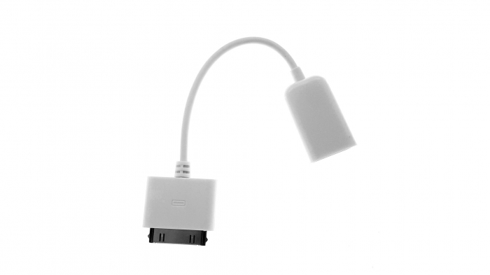 Adaptor compatibil cu Apple's 30 pin la conector USB tip A mama, alb [2]