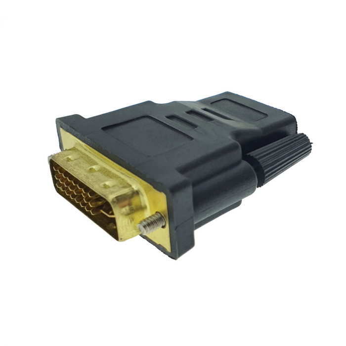 Adaptor DVI (24+5) tata la HDMI mama, bidirectional, negru [3]