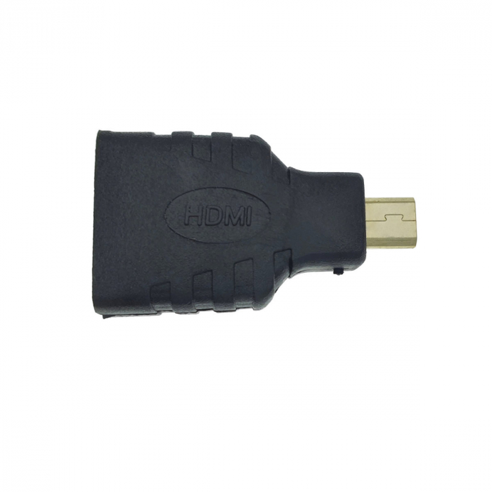 Adaptor HDMI mama la microHDMI tata, 4K, 3D, ARC, ethernet, negru [5]