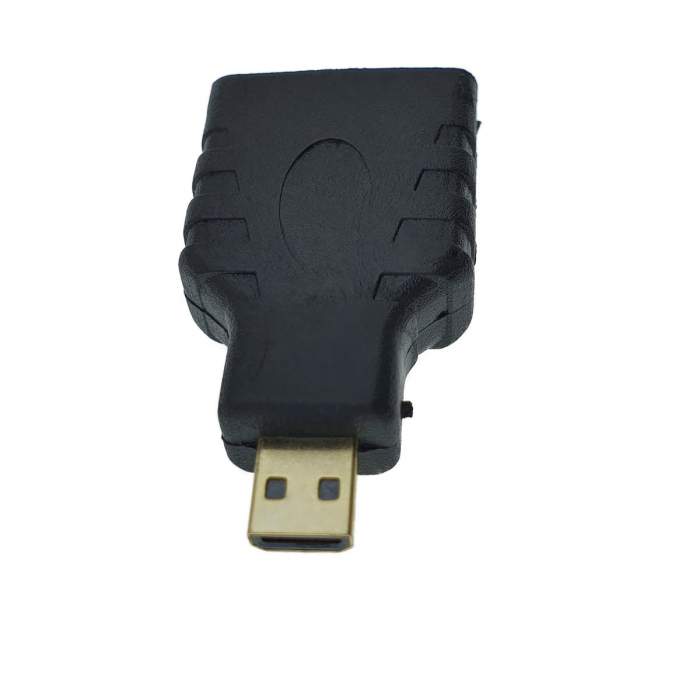 Adaptor HDMI mama la microHDMI tata, 4K, 3D, ARC, ethernet, negru [3]