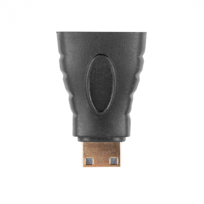 Adaptor HDMI mama la miniHDMI tata, Lanberg 42744, rezolutie 3842 x 2160 la 30 Hz, ARC, negru [3]