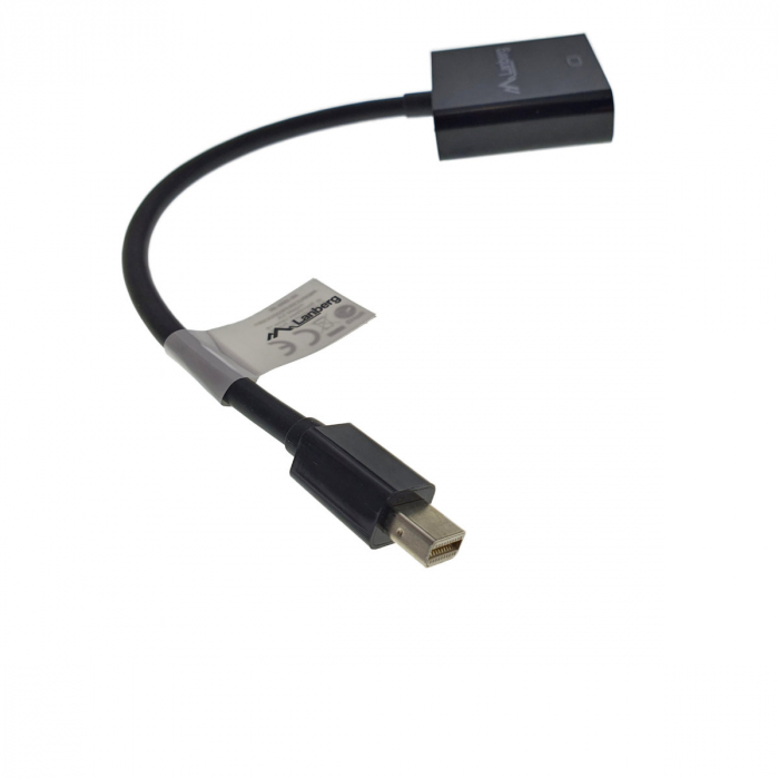 Adaptor Lanberg 40869, DisplayPort Mini tata la VGA mama, rezolutie Full HD 1080p la 60Hz, cu cablu 20 cm [3]