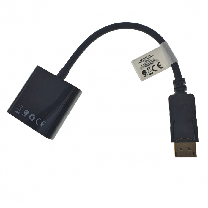 Adaptor, Lanberg, AD-0007-BK, 0,1 m, DisplayPort, DVI-D, Negru [4]