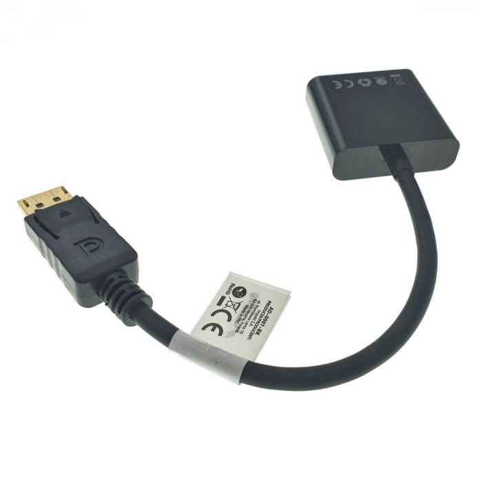 Adaptor, Lanberg, AD-0007-BK, 0,1 m, DisplayPort, DVI-D, Negru [6]