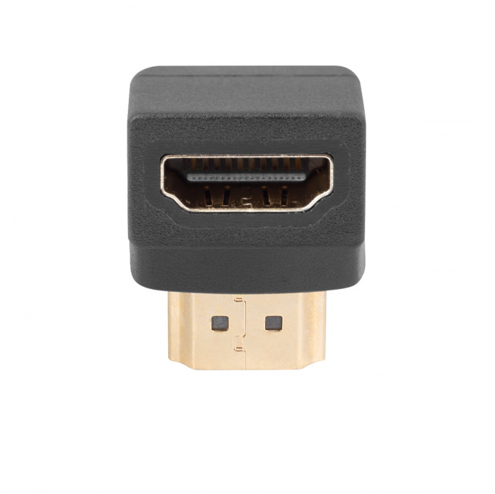 Adaptor Lanberg 42740, HDMI tata la HDMI mama, unghi 90 grade in jos [2]