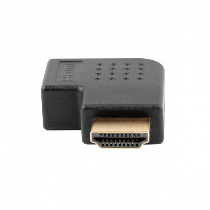 Adaptor Lanberg 42743, HDMI tata la HDMI mama, unghi 90 grade la dreapta [3]