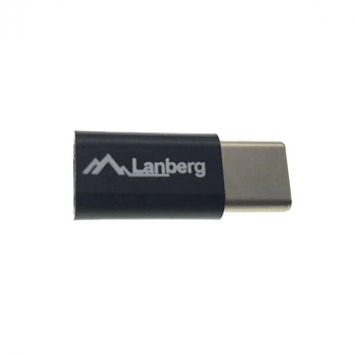 Adaptor, Lanberg, USB C(tata)/microUSBmama 2.0, negru [3]