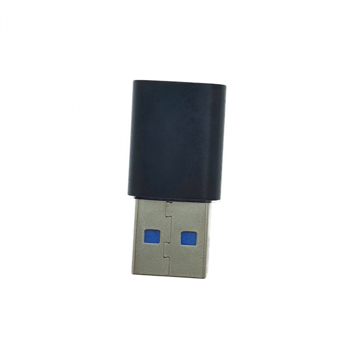Adaptor OTG USB 3.1 tata la USB tip C mama, carcasa aluminiu, Data C 080, alimentare si transfer de date, negru [4]