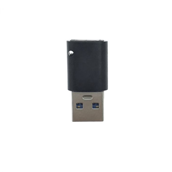 Adaptor OTG USB 3.1 tata la USB tip C mama, carcasa aluminiu, Data C 081, cu orificiu de prindere, alimentare si transfer de date, negru [5]