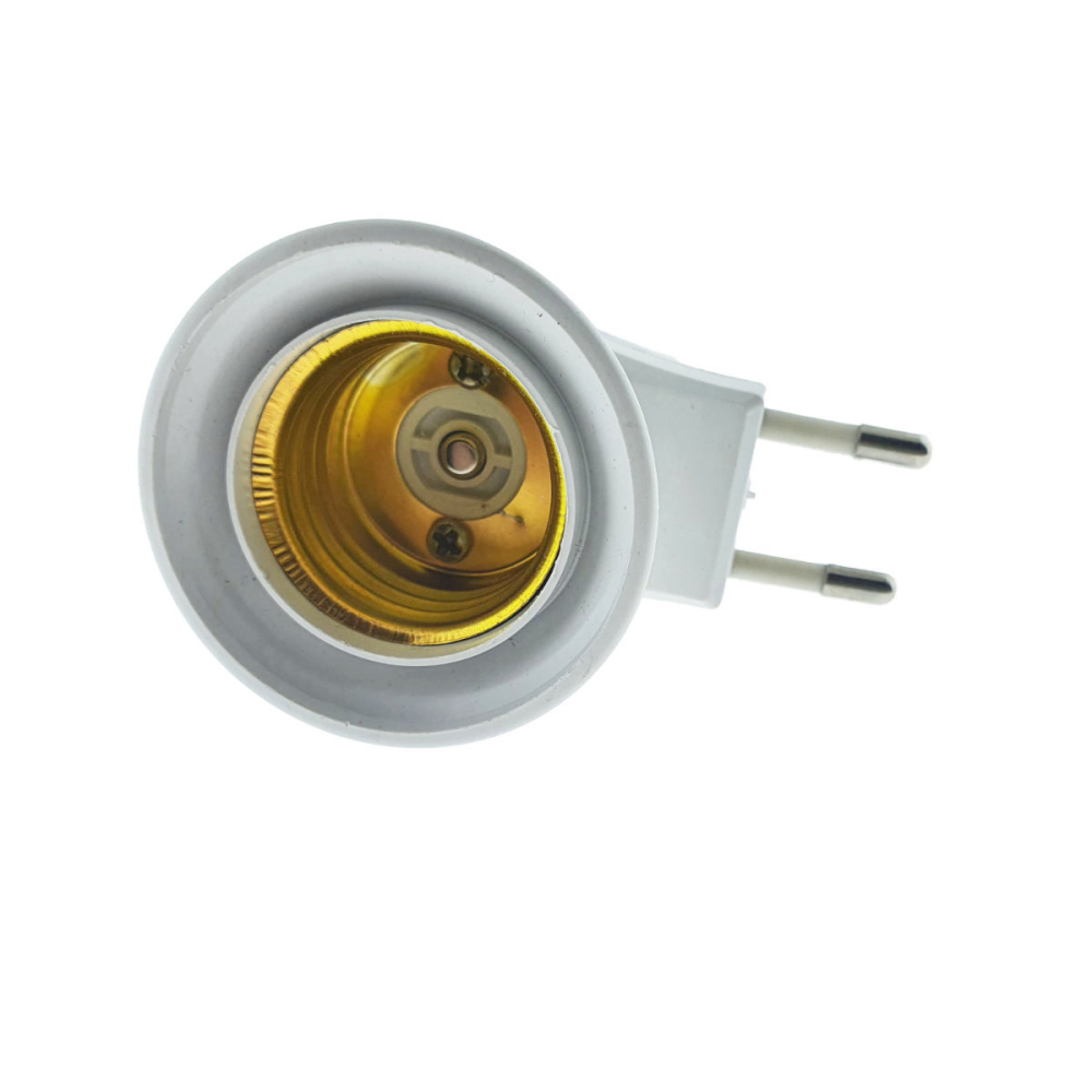 Adaptor Priza Bec E27 cu Intrerupator Incorporat Alb, Compact, dimensiuni 85 x 48 x 45 mm [5]