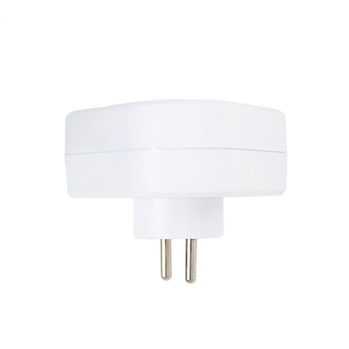 Adaptor priza tripla triunghiulara, 3680W, 16A, cu impamantare, dimensiuni 87 x 87 x 75 mm, alb [4]