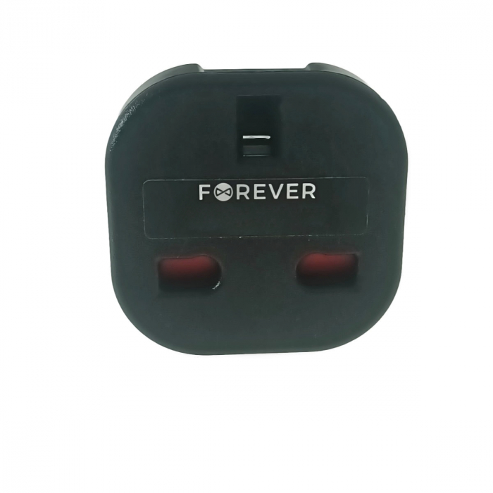 Adaptor priza UK la priza Europa, Forever 39437, 10A, negru [2]
