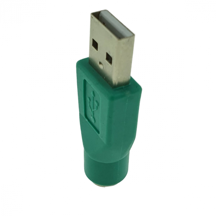 Adaptor PS2 mama la USB tip A tata, pentru tastatura/mouse, verde [4]