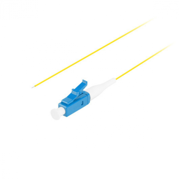 Adaptor retea fibra optica coada/Pigtail cu conector LC/UPC, lungime 2m, Lanberg 43349, Easy Strip SM G657A1, galben [2]