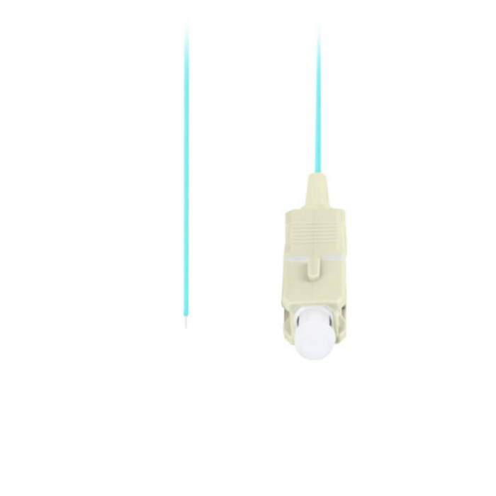 Adaptor retea fibra optica coada/Pigtail cu conector SC/UPC, lungime 2m, Lanberg 43355, Easy Strip MM OM3, turcoaz [3]