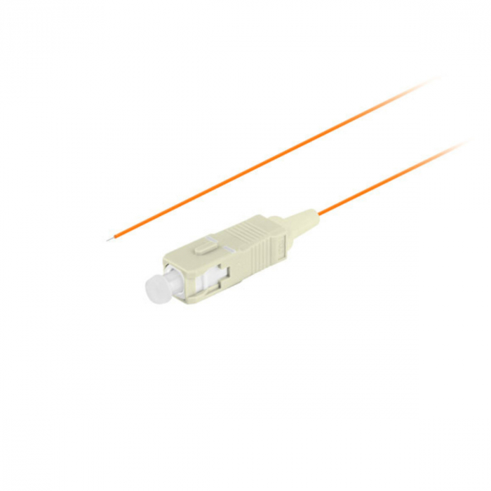 Adaptor retea fibra optica coada/Pigtail cu conector SC/UPC, lungime 2m, Lanberg 43366, Easy Strip MM OM2, portocaliu [2]