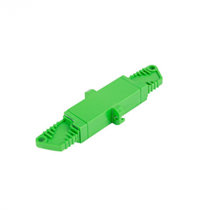 Adaptor retea fibra optica cu conectori E2000/APC, Lanberg 43379, SM, SIMPLEX, verde [2]