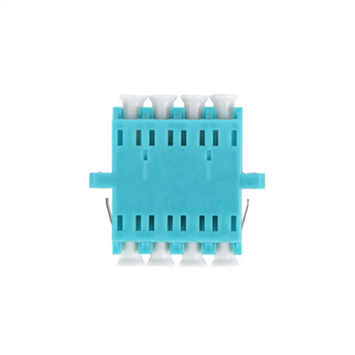 Adaptor retea fibra optica cu conectori LC/UPC, Lanberg 43376, MM QUAD OM3, turcoaz [4]