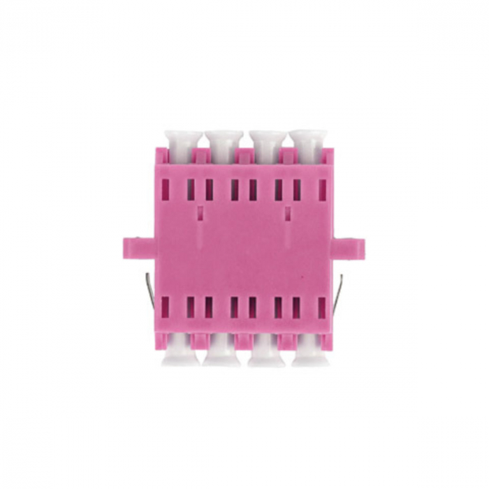 Adaptor retea fibra optica cu conectori LC/UPC, Lanberg 43378, MM QUAD OM4, violet [4]