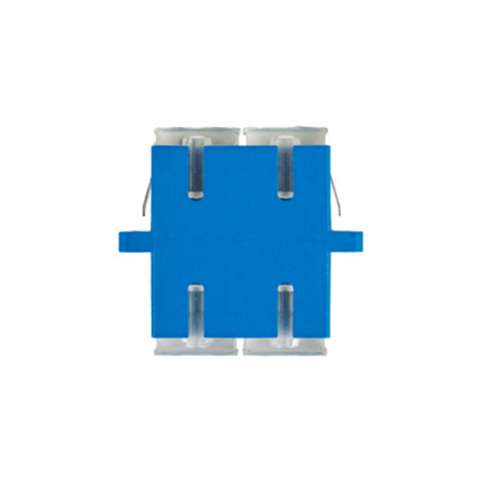 Adaptor retea fibra optica cu conectori SC/UPC, Lanberg 43367, SM DUPLEX, capace transparente, albastru [4]