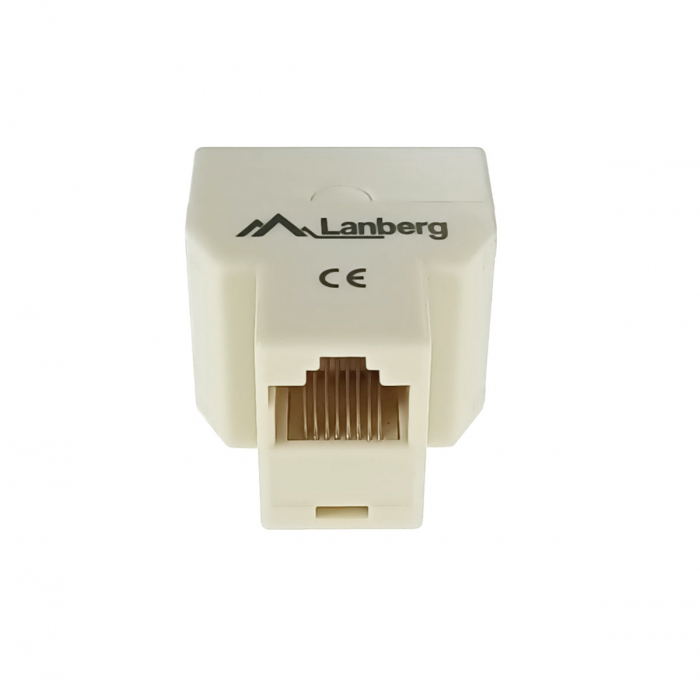 Adaptor splitter 2 x RJ45 mama la RJ45 mama, Lanberg 41864, bej [3]