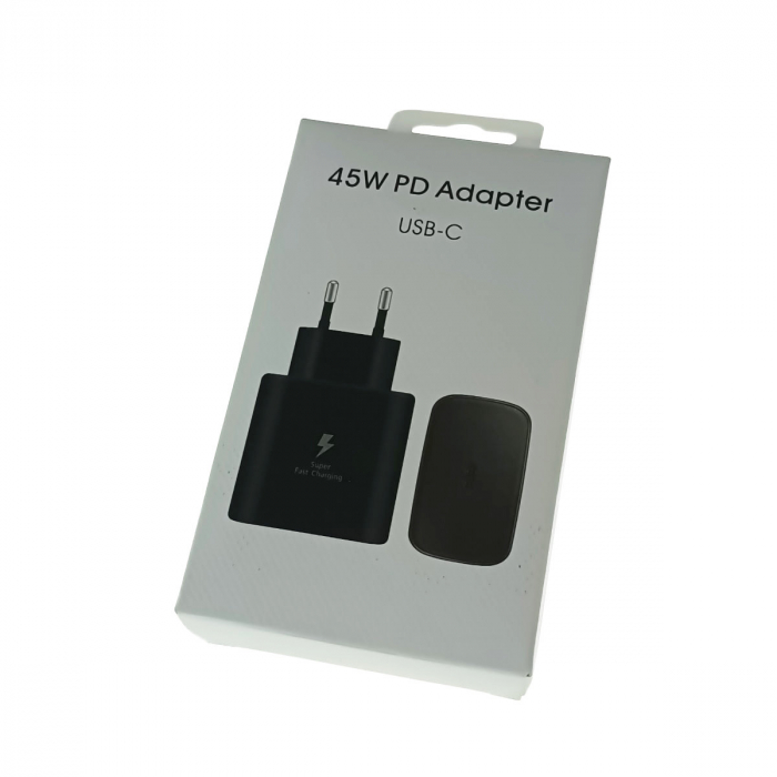 Adaptor Super Fast Travel Charger, 45W, incarcator cu port USB-C, negru [4]