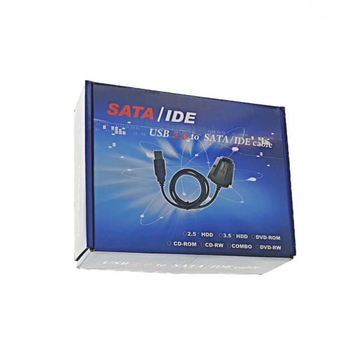 Adaptor USB 2.0 la SATA si IDE pentru HDD,unitate DVD,cu alimentare si accesorii [7]