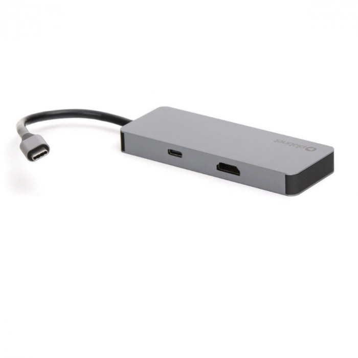 Adaptor USB 3.0 tip C multifunctional 7 in 1, Platinet 45221, HDMI 4K, USB-C PD, cititor card micro/SD, HUB 3 port USB [2]