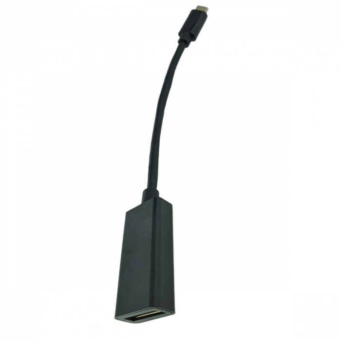 Adaptor USB-C tata la DisplayPort mama, Cablexpert 09761, 15 cm, negru [3]