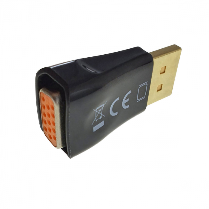 Adaptor video Lanberg 40863, cu conector VGA 15-pin mama la DisplayPort v.1.1 tata, Full HD 1080p la 60Hz, negru [2]