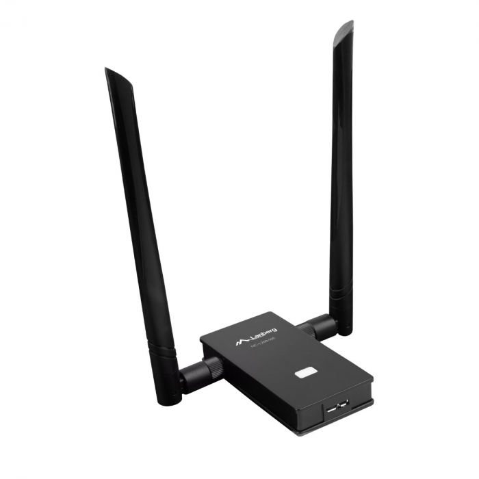Adaptor wireless Lanberg 42403, AC 1200, dual band, MIMO, 2 antene, USB 3.0, mini [3]