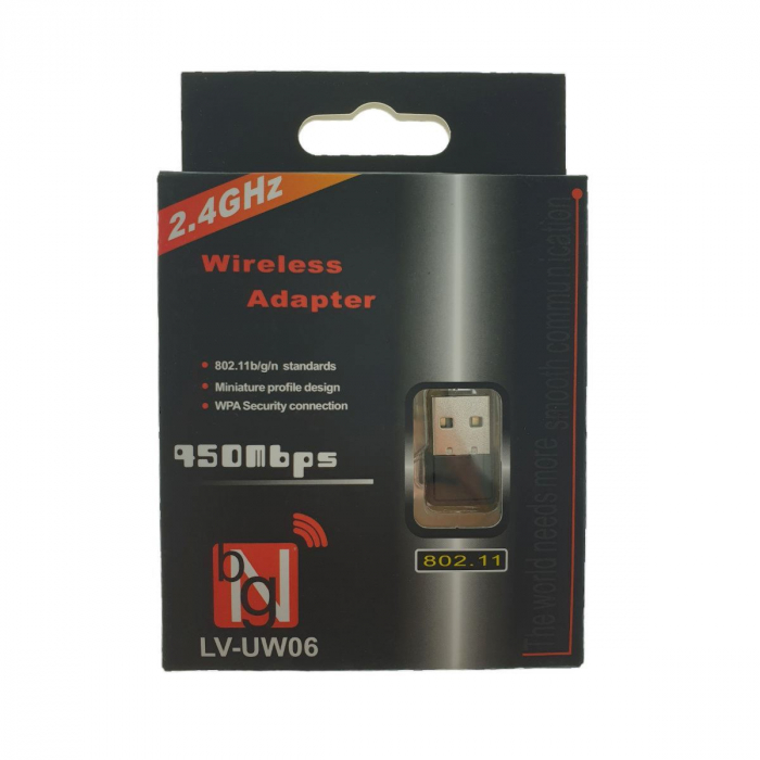 Adaptor wireless LW-UVW06, standarde 802.11 b/g/n, USB 2.0, Mini [4]