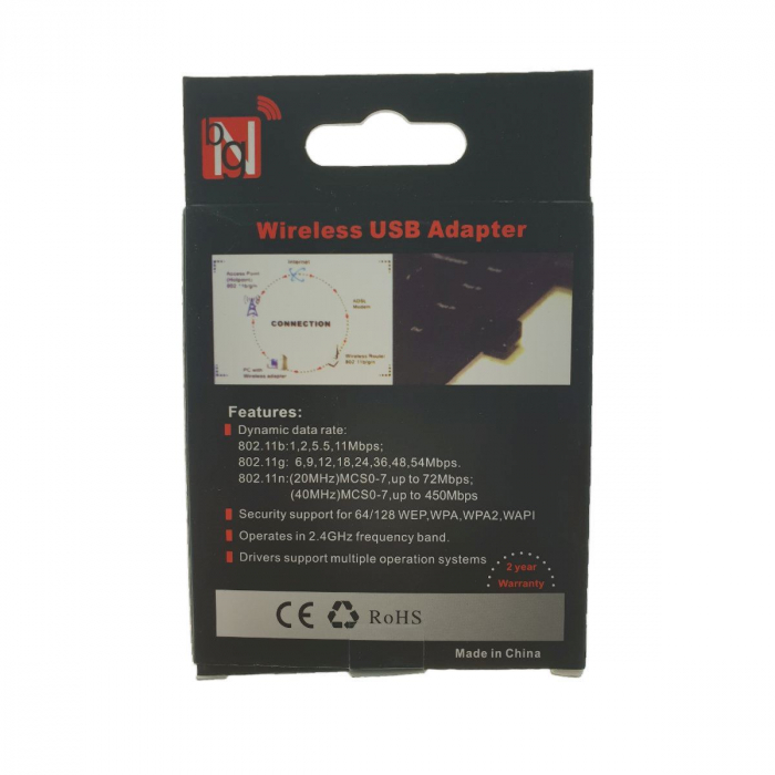Adaptor wireless LW-UVW06, standarde 802.11 b/g/n, USB 2.0, Mini [3]
