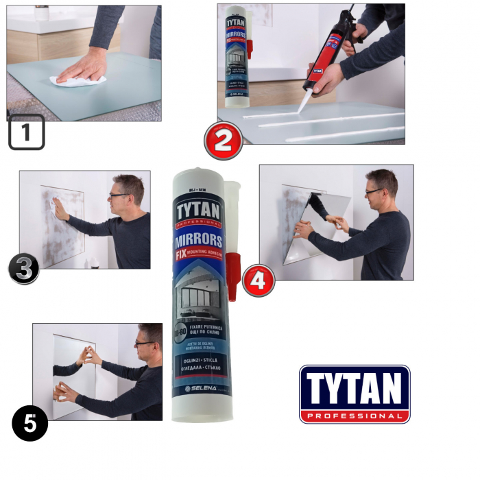 Adeziv fixare oglinzi si sticla RB-60, Tytan Professional 19034, 290ml [5]