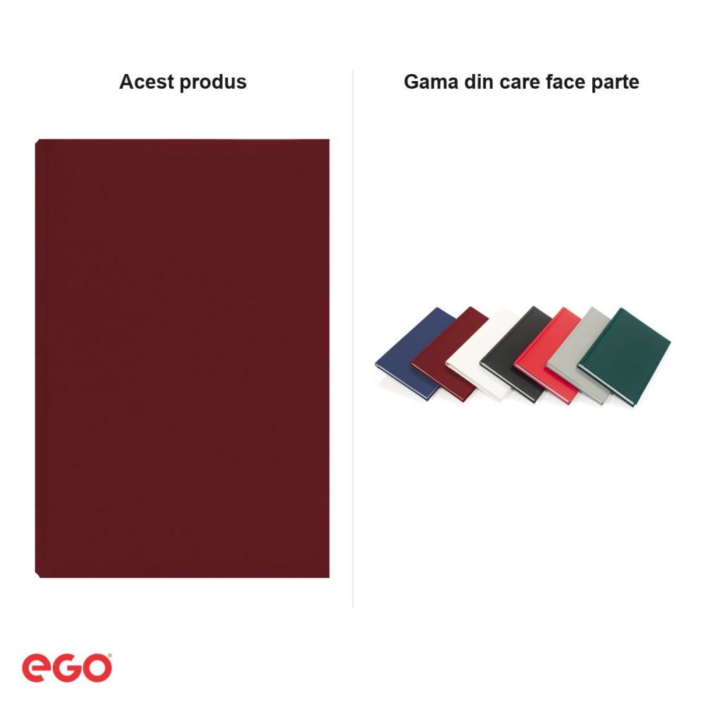 Agenda nedatata Ego Domino, A5, 14x20.5 cm, 192 pagini, bordeaux [5]