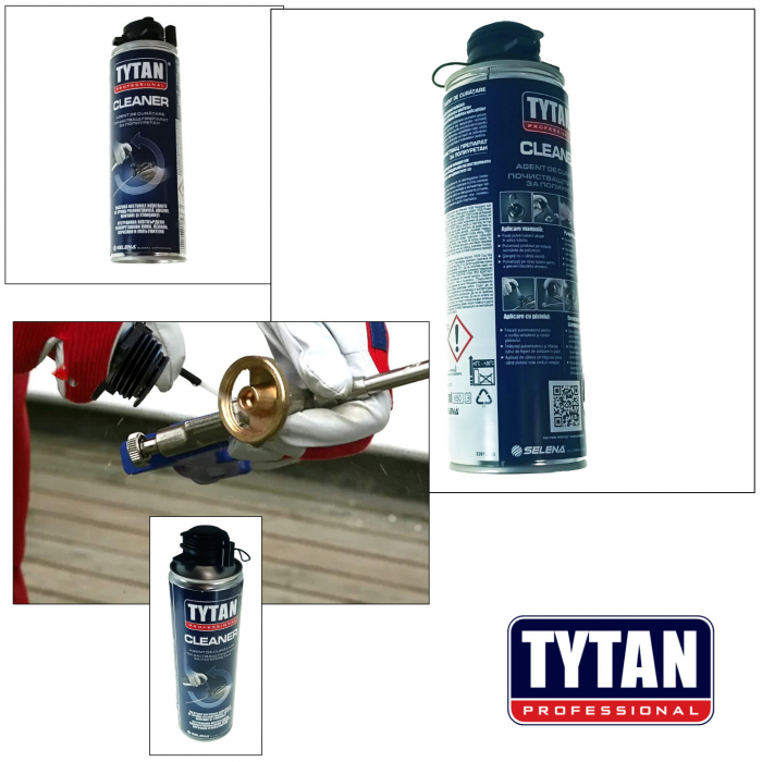 Agent de curatare a spumei poliuretanice si adezivilor, Tytan Professional SLN-00013, 500ml [3]