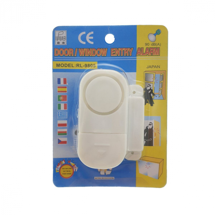 Alarma la deschidere usi sau ferestre RL-9805, cu senzor magnetic, alba [6]